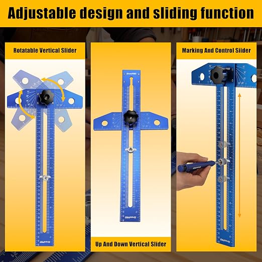 GRENPRO Woodworking Scriber Marking Line Ruler - Image 7