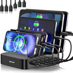 MSTJRY Charging Station for Multiple Devices : 6 Port USB Charger Stations by MSTJRY