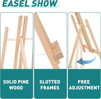 ESRICH 6 Pack 16in Wood Easels, Tabletop Easel - Image 3