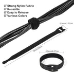 OneLeaf 110PCS Cord Organizer 8 × 1/2" Reusable Cable Ties - Image 2