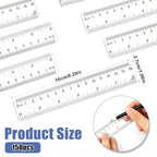150 Pcs 6 Inch Ruler Clear Plastic Rulers Bulk - Image 2