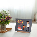 JDEA Wooden Double-Sided Chalkboard - Image 8