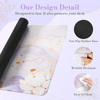 iCasso Desk Cover Mat, Extra Large Lotus Mouse Pad, Desk Pad Mat, Office Matt - Image 5