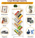 IBUYKE 9 Tier Tree Bookshelf, Floor Standing Wood Bookshelf - Image 9