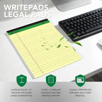 KAISA Yellow Legal Pads 12Pads Writing Pads Recycled Paper 5"x8" Norrow Ruled - Image 3