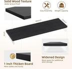 SSWOOD Dual Monitor Stand Riser, Wooden Desktop Organizer Shelf - Image 3