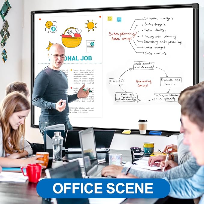 H-Qprobd Large Magnetic White Board Dry Erase Whiteboard - Image 6