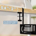 Cable Management, 2 Pack Cable Management Under Desk No Drill, Metal Cord - Image 4