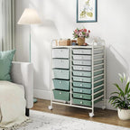 GOFLAME 15-Drawer Rolling Storage Cart, Craft Storage Cart - Image 9