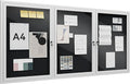 72"x36" Lockable Enclosed Bulletin Board, Outdoor Flet Weather-Resistant by Unknown