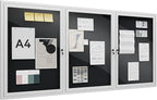 72"x36" Lockable Enclosed Bulletin Board, Outdoor Flet Weather-Resistant by Unknown