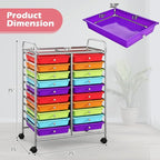Happygrill 20-Drawer Organizer Cart Tools, Mobile Utility Storage Cart - Image 3