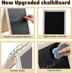 Henoyso 2 Pcs 16" x 10" Small Chalkboard Easel Tabletop Chalkboard Signs Menu - Image 7