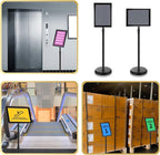 LEIFIDE 4 Pack Sign Holder Stand 8.5 x 11'' Adjustable Heavy Duty Pedestal - Image 7