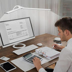 Hensam LED Desk Lamp with Clamp, Double Head Desk Light - Image 7
