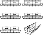 Under Desk Cable Management- 6 Pack Cord Organizer. Metal Wire Cable Management by Coyacool