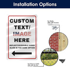 Custom Directional Arrow Sign Large, Personalized Metal Address Plaque - Image 8
