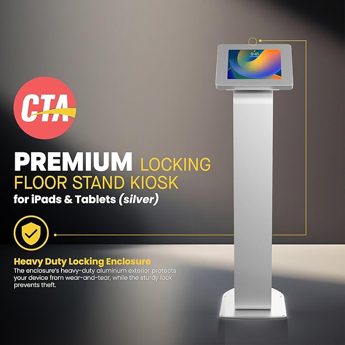 Premium Kiosk Floor Stand – CTA Locking Support Base Kiosk - Image 2
