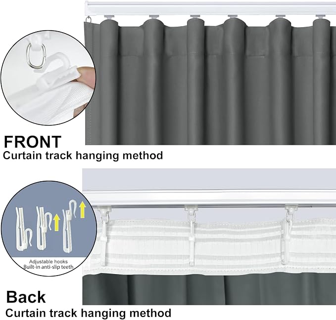 Cbsroro Room Divider Blackout Curtain Track Curtains Wall Dividers Panels Screen - Image 5