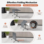 Goakwwuz Conference Room Table, Folding Conference Tables, Thicken Grey Tabletop - Image 8