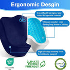 CushyOasis Seat Cushion, Gel Chair Cushions, Office Chair Cushions, Anti-Slip - Image 3