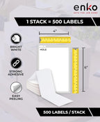 enKo 4 x 6 Thermal Fan Fold Labels Compatible - Image 2