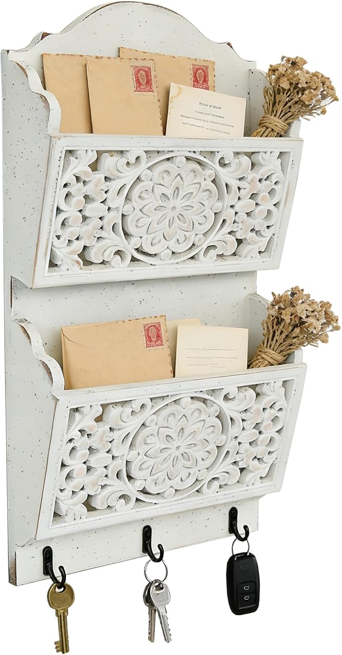 Chadechimo Rustic Key and Mail Holder by Unknown