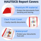 HAUTOCO 12 Pack Plastic Report Covers - Image 5