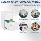 PEUKC 2-Drawer File Cabinet, 16.3" Deep Vertical Filing Cabinet - Image 6