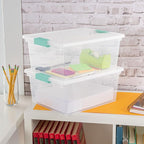 Sterilite 12-Pack Clip Box, Stackable Clear Plastic Bins - Image 9