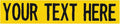Custom Uniform Name Tapes Solid Colors. Yellow Fabric, 3.5 Inch Sew on by NORTHERNSAFARI