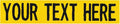 Custom Uniform Name Tapes Solid Colors. Yellow Fabric, 3.5 Inch Hook Fastener by NORTHERNSAFARI