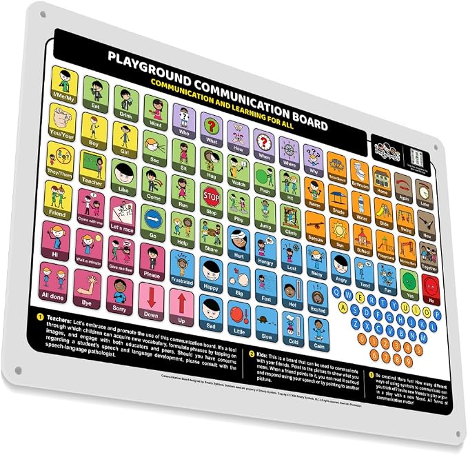 Outdoor Rated Plastic School Playground Communication Board by SmartySymbolsCommunication