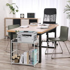 OYEAL Computer Tower Stand, PC Tower Stand Metal Rolling Cart Holds up to 40lbs - Image 5