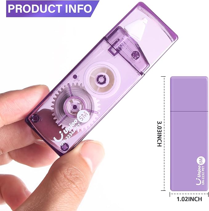 Unjoo White Correction Tape, For school, Office Workers - Image 3