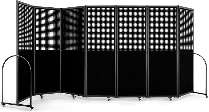 Folding Room Partition, Freestanding Privacy Divider, Portable Office Divider by StrongBird