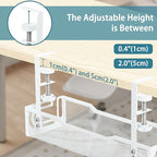 Under Desk Cable Management Tray, No Drill Mesh Desk Cable Tray, Wire - Image 4