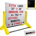 Swinging Changeable Message Sidewalk Sign 36″ x 37″ – Outdoor Advertising Sign by ExcelloGlobalProducts