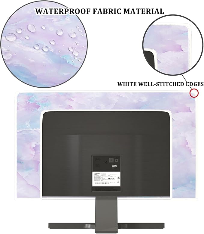Baocicco Violet Marble Waterproof 80 Inch TV Dust Cover Anti-Static Dustproof - Image 3