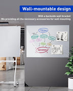 Mobile Glass Whiteboard, 24 x 36 inch Glass Board/w Height Adjustable, Large - Image 9