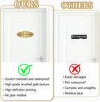 Bathroom Sign Sticker for Business and Home，Self-adhesive Brushed Gold Bathroom - Image 4
