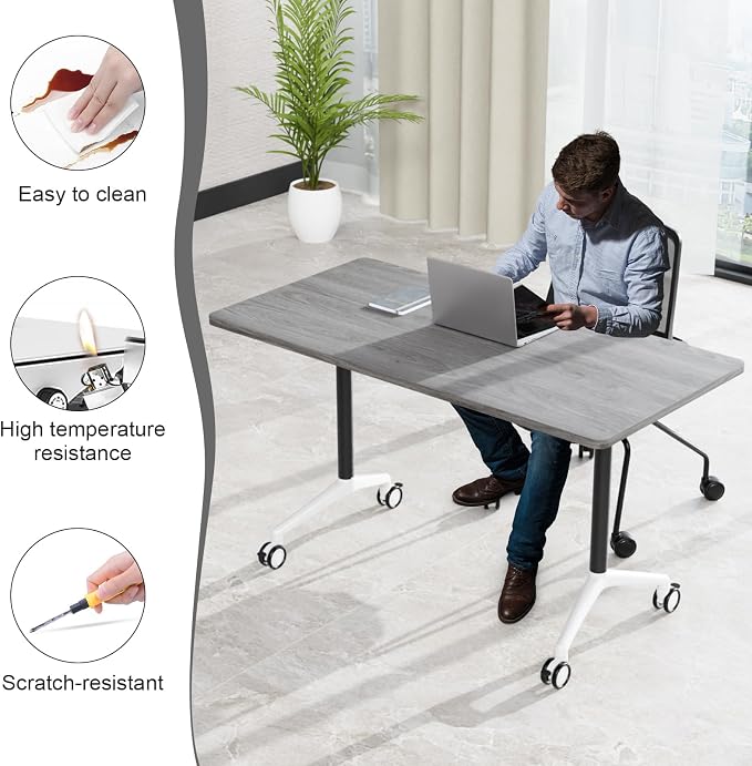Conference Table, 55.1''Folding Conference Room Table - Image 5
