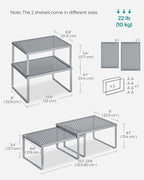 SONGMICS Spice Racks, Countertop Organizers, Shelf Risers, Expandable - Image 2