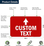 Custom Arrow, Custom Directional Sign, Up Arrow, 12x18 Inches, Rust Free .063 - Image 6