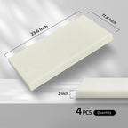 23.62" X 11.81" X 2" Fiberglass Wall Panel, 4 Pack Acoustic Panels, Acoustic - Image 3