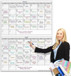 Magnetic-Receptive Dry Erase Two Month Laminated Jumbo Wall Calendar, Big by PartyFunny