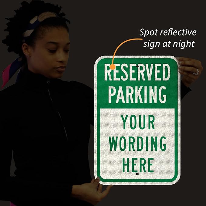SmartSign 18 x 12 inch “Reserved Parking” Custom Metal Sign - Image 8