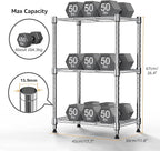 M MZG 450 lbs Wire Storage Shelving 3-Tier Utility Shelving Unit Steel - Image 3