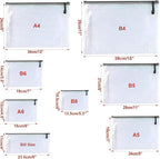 Oaimyy-18 PCS-Mesh Zipper Pouch, Plastic Zip File Folders Puzzle Bags Large - Image 3