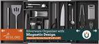 Silverware Organizer Large, Magnetic Connected Expandable 11 Slots Silverware by Besilord